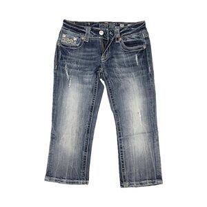 Miss Me Capri Jeans with Embroidered Back Pockets